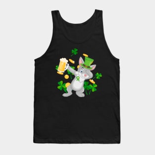 Bunny Dabbing St. Patrick's Day Tank Top